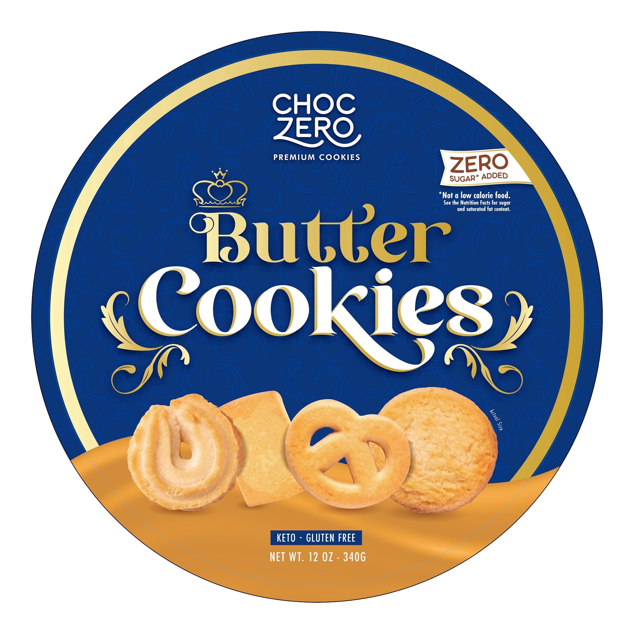 クッキー ChocZero Butter Cookies, No Gluten, 12 oz Giftable Tin - Walmart.com
