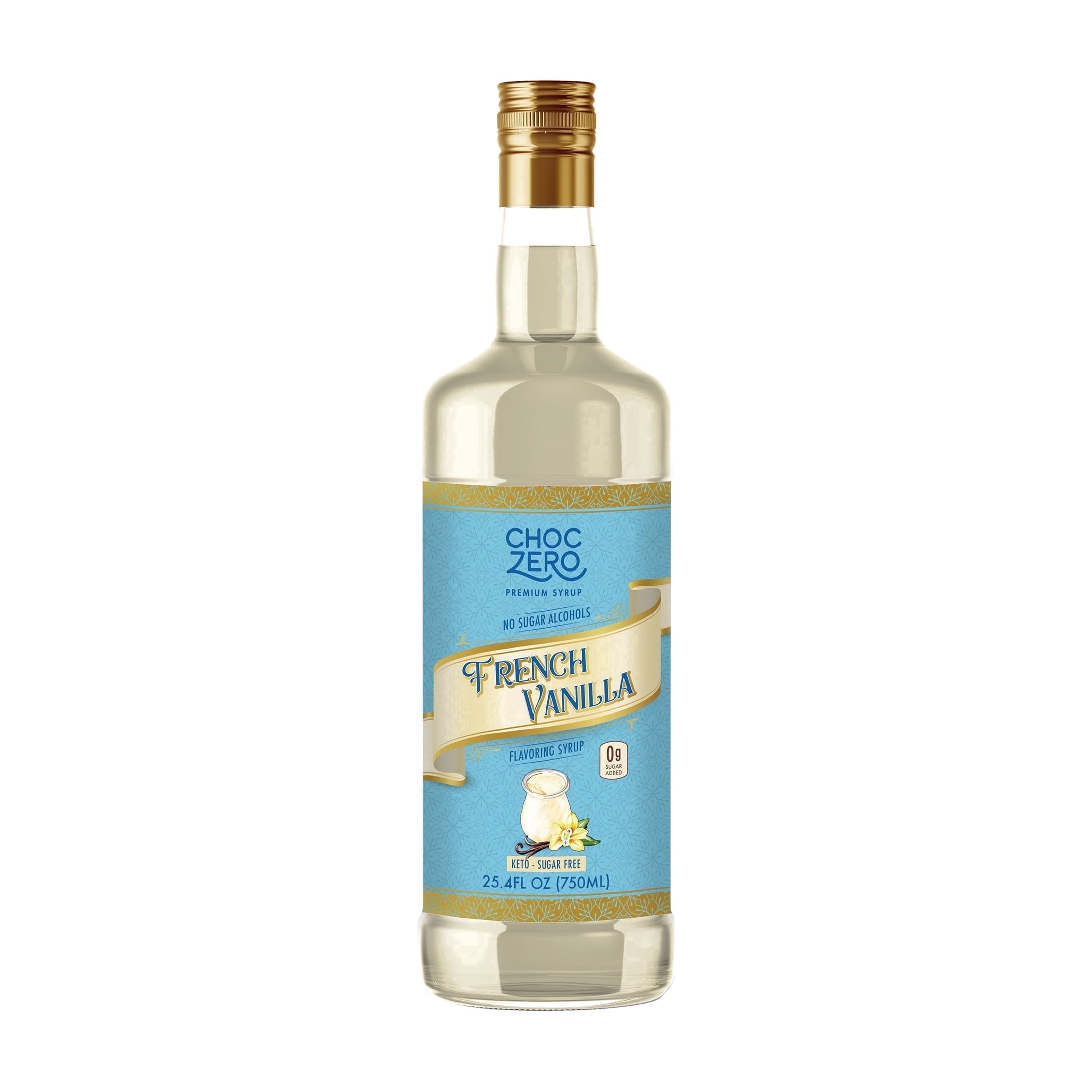 ChocZero Vanilla Syrup, 25.4 fl oz, Made with Premium Ingredients