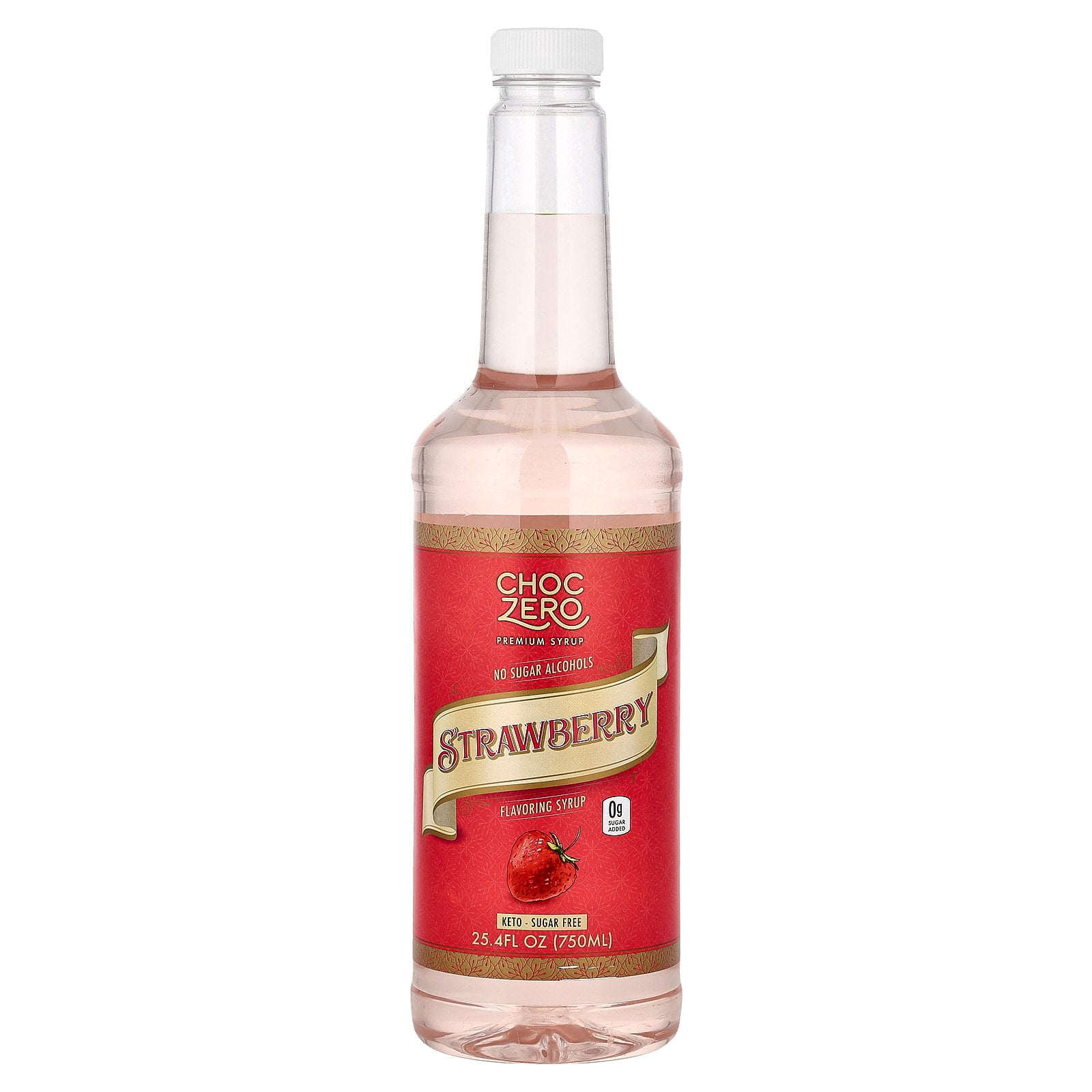 ChocZero Premium Syrup, Strawberry, Sugar Free, 25.4 fl oz (750 ml