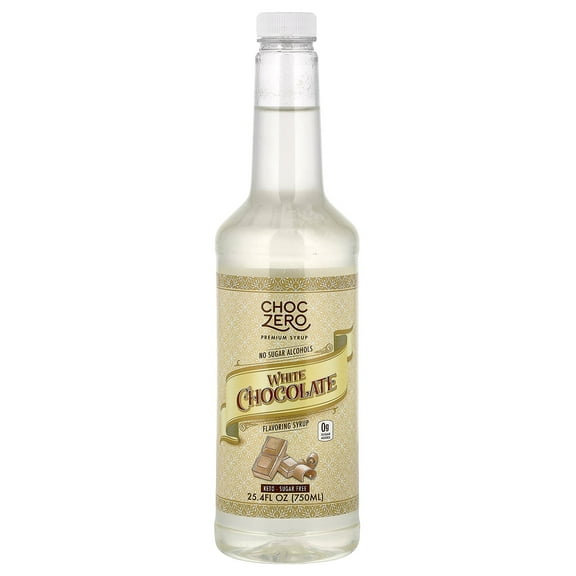 ChocZero Premium Syrup, White Chocolate, Sugar Free, 25.4 fl oz (750 ml)