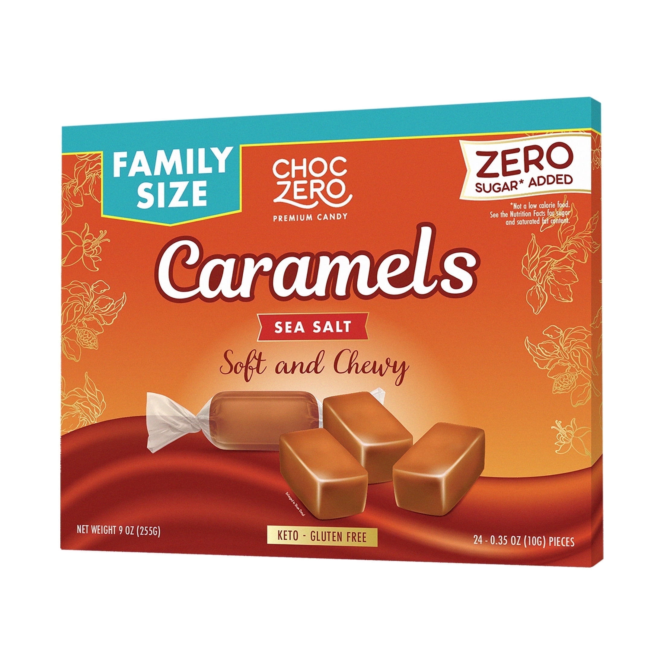 ChocZero Sea Salt Caramels, Sugar Free, Keto Friendly, Low Carb