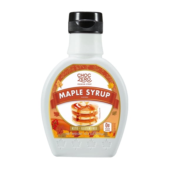 ChocZero Maple Syrup, Sugar Free, Keto Friendly, Low Carb Pancake Syrup, 10.5oz Squeeze Bottle
