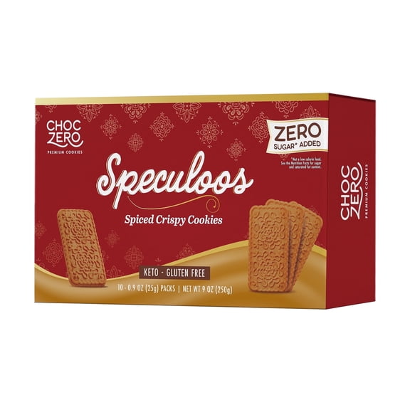 ChocZero Speculoos Cookies Gluten Free, Keto Spiced Windmill Cookies, 9 oz