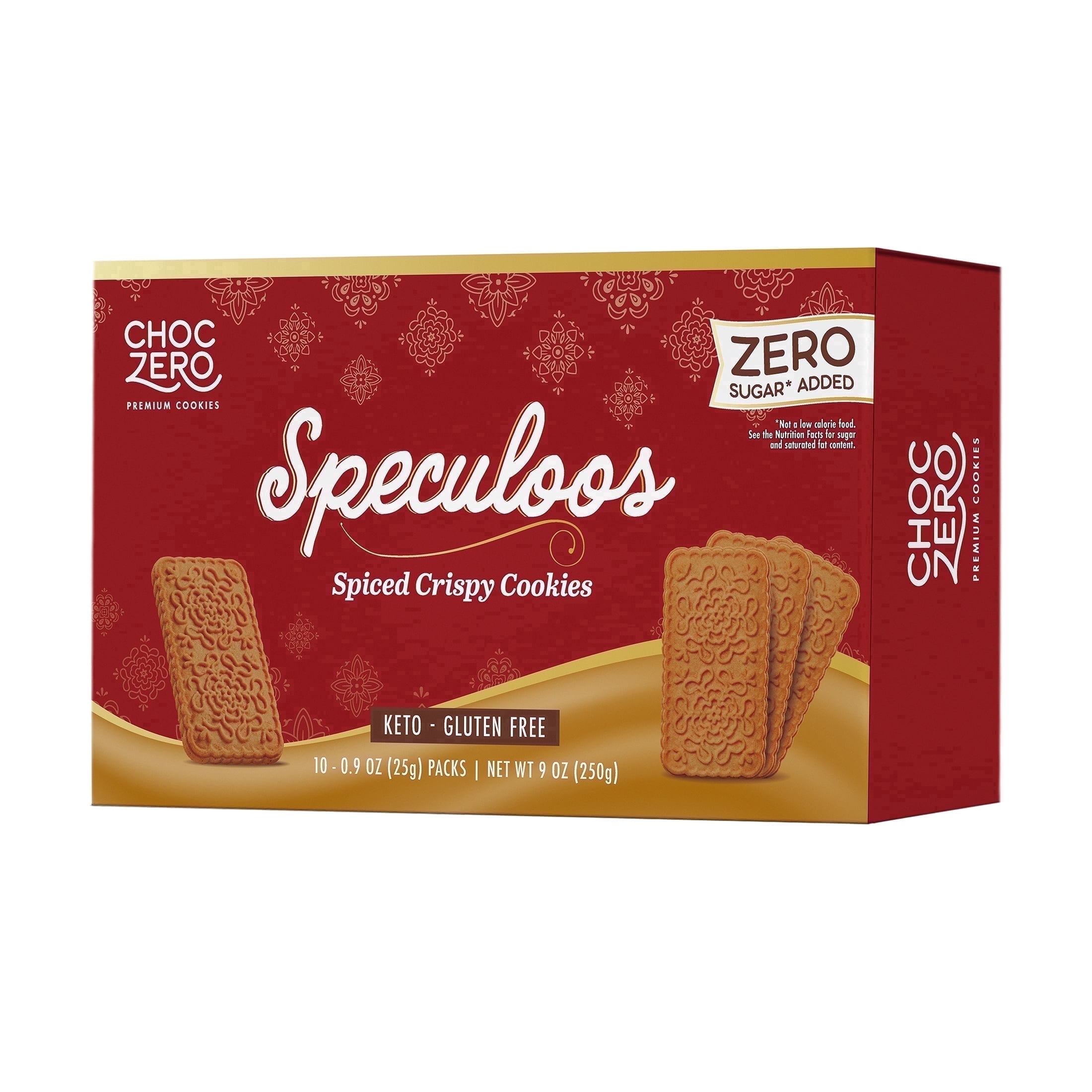 ChocZero Sugar Free Speculoos Cookies, Keto, Gluten Free, 9 oz Box