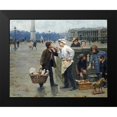 thumbnail image 1 of Chocarne-Moreau, Paul Charles 24x20 Black Modern Framed Museum Art Print Titled - The Little Traders, 1 of 4