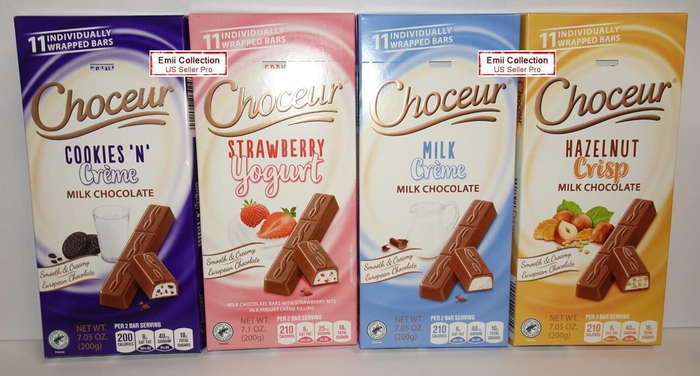 Choceur Chocolate Crisp Bar Milk Crème, Cookies’ N’ Creme, Milk ...