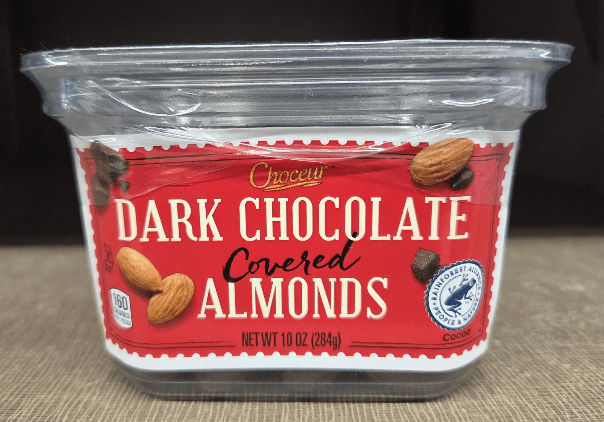 Choceur Dark Chocolate Covered Almonds 10oz 284g (Single Tub