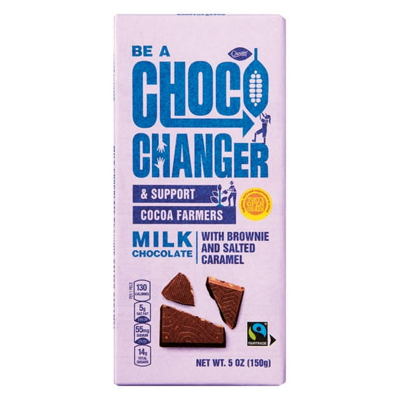 Choceur Milk Chocolate Brownie & Salted Caramel Choco Changer Chocolate Bar, 5 oz - (Pack of 1)