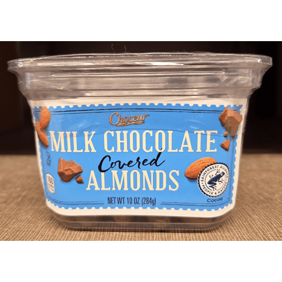 Choceur Milk Chocolate Covered Almonds 10oz 284g (Single Tub)