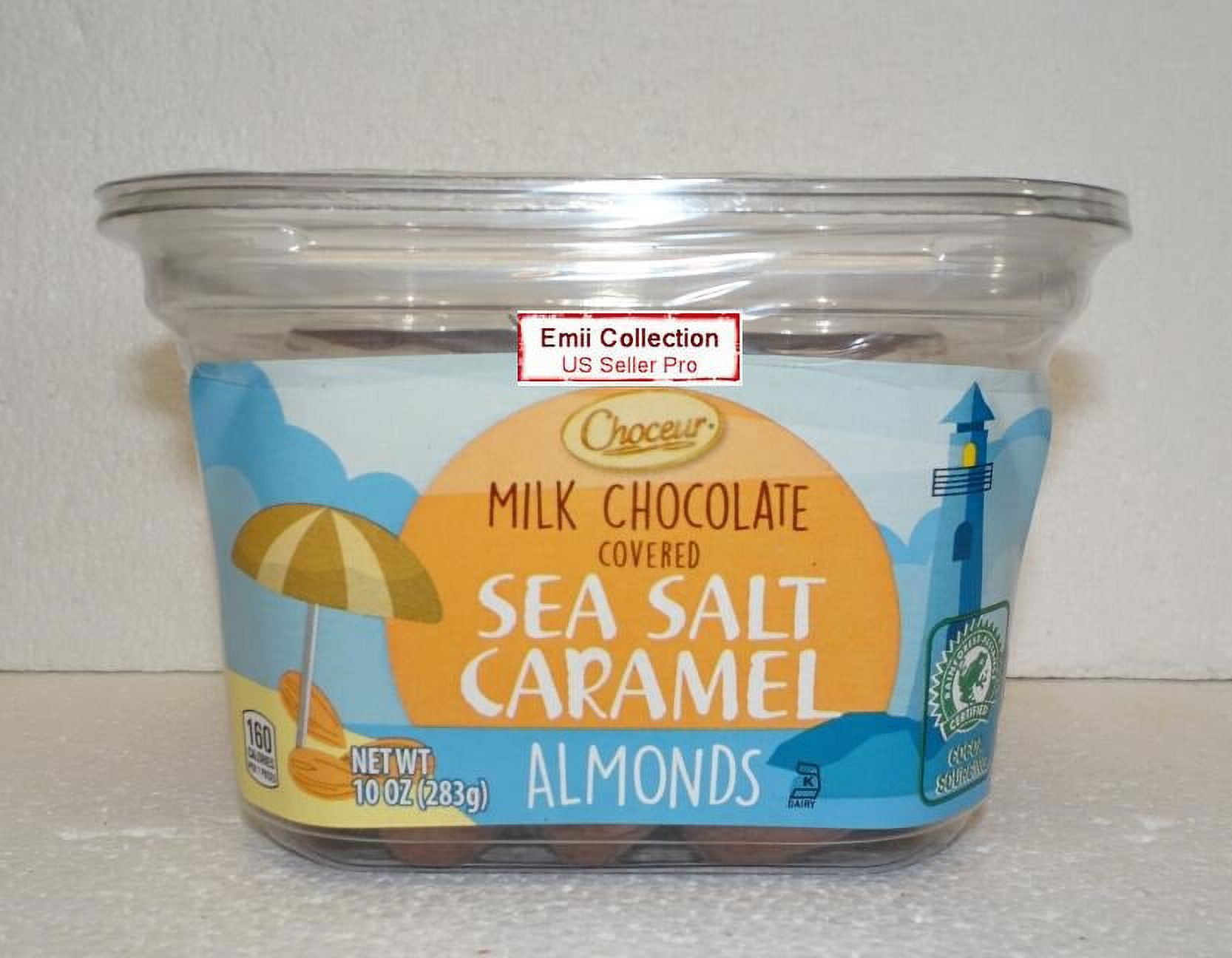Choceur Milk Chocolate Covered Sea Salt Caramel Almonds 10oz 283g
