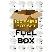 SUPPLYITY Chochili 150 Pairs White Fabric Packed Disposable Color Hotel Slippers for Airbnb Spa Salon Party Wedding Guests - US Men Women Size 10-11