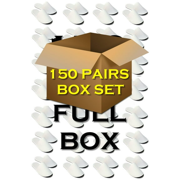 Chochili 150 Pairs White Fabric Packed Disposable Color Hotel Slippers for Airbnb Spa Salon Party Wedding Guests - US Men Women Size 10-11