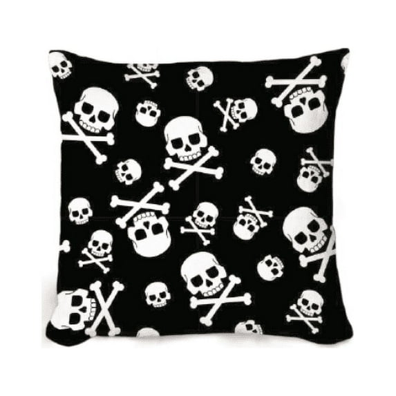 Chochili Danger Skull Home Decor Graphic Pillow Cases Cushion Cover 18X18 Black