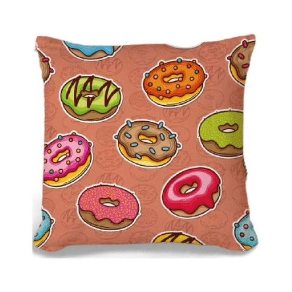 Chochili Donut Home Decor Graphic Pillow Cases Cushion Cover 18X18 Multicolor