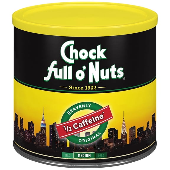 Chock full o'Nuts Heavenly Half Caffeine Medium Roast Ground - 24 oz Can