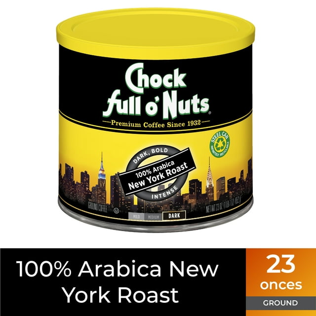 Chock Full o’Nuts® 100 Arabica New York Roast Ground Coffee, Dark