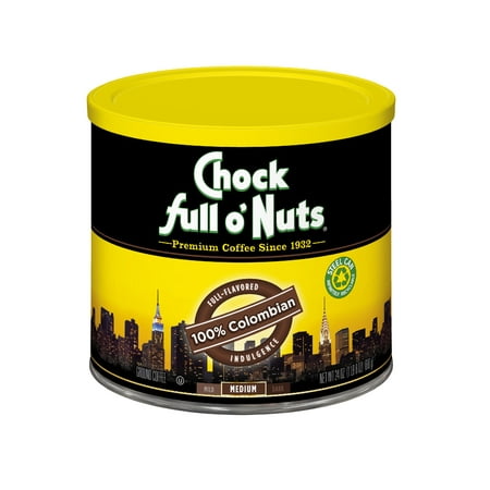 Chock Full o’Nuts® 100% Colombian Ground Coffee, Medium Roast, 24 Oz. Can