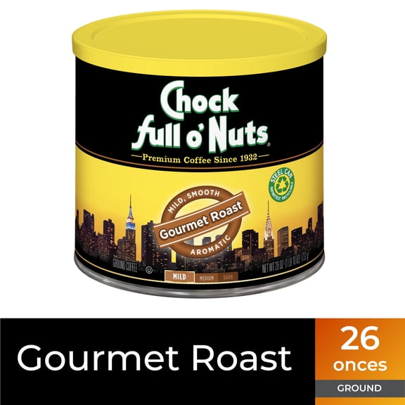 Chock Full o'Nuts Gourmet Mild Roast Ground Coffee, 26 oz. Can