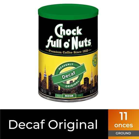 Chock Full o’Nuts® Heavenly Original Decaf Ground Coffee, Medium Roast, 11 Oz. Can
