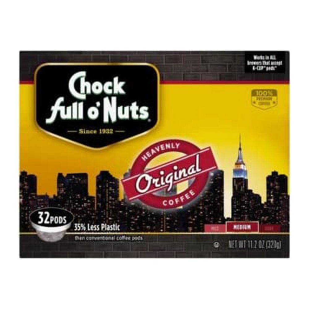 Chock Full oâ€™Nuts Original, KCup Compatible Pods (32 Count