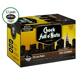 https://i5.walmartimages.com/seo/Chock-Full-o-Nuts-Single-Serve-Coffee-Pods-100-Colombian-Coffee-Medium-Roast-12-Ct_c03349f8-979c-4306-9359-ba9222f0012d.6def46ceda3c9b25f31e28c71e0df14a.jpeg?odnHeight=264&odnWidth=264&odnBg=FFFFFF