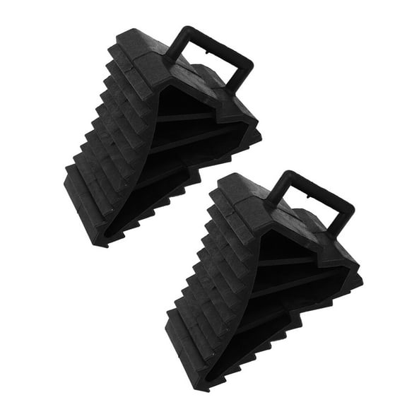 WASHWEPE Tire Chocks for Trailer Wheel Chock PP Black RV Users Prevent Movement 2Pcs