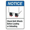 thumbnail image 1 of Chock Both Wheels Before Loading Or Unloading Warning Sign, Truck Metal Signs for Business Home Outdoor Indoor Garage Street Wall Caution Custom Decor 8 x 12 Inch, 1 of 4