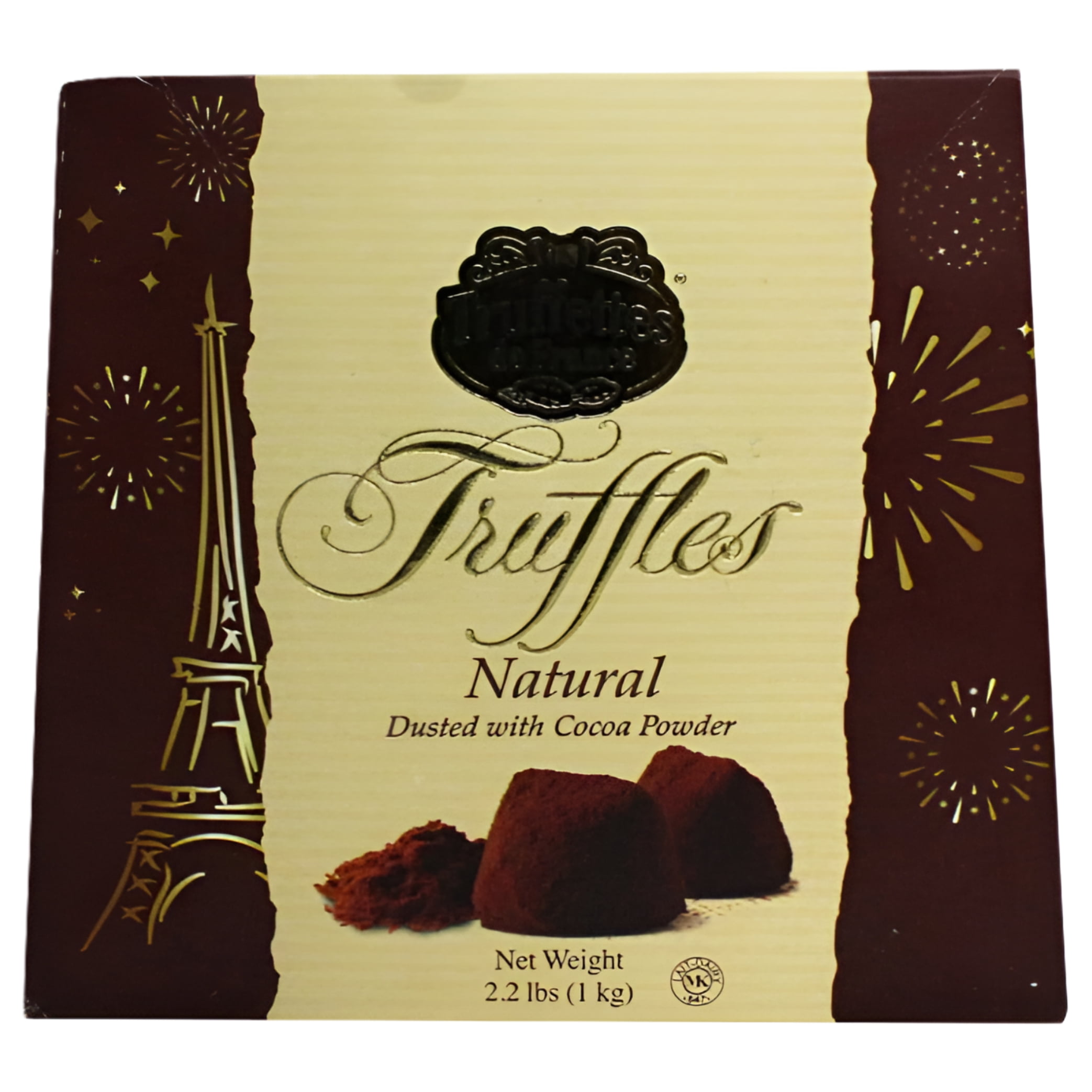 Chocmod Truffettes de France Natural Truffles, Candy Covered, Elegant Gift Box, 2.2lbs