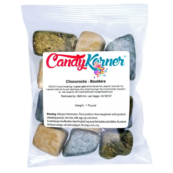 Choco Boulders Giant Chocolate Rocks - 1 Pound (16 Ounces) by CandyKorner
