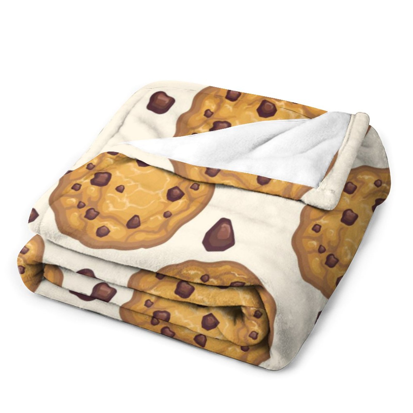Choco Chip Cookie (6) Blanket Plush Fuzzy Throw Blanket Warm Soft Fall