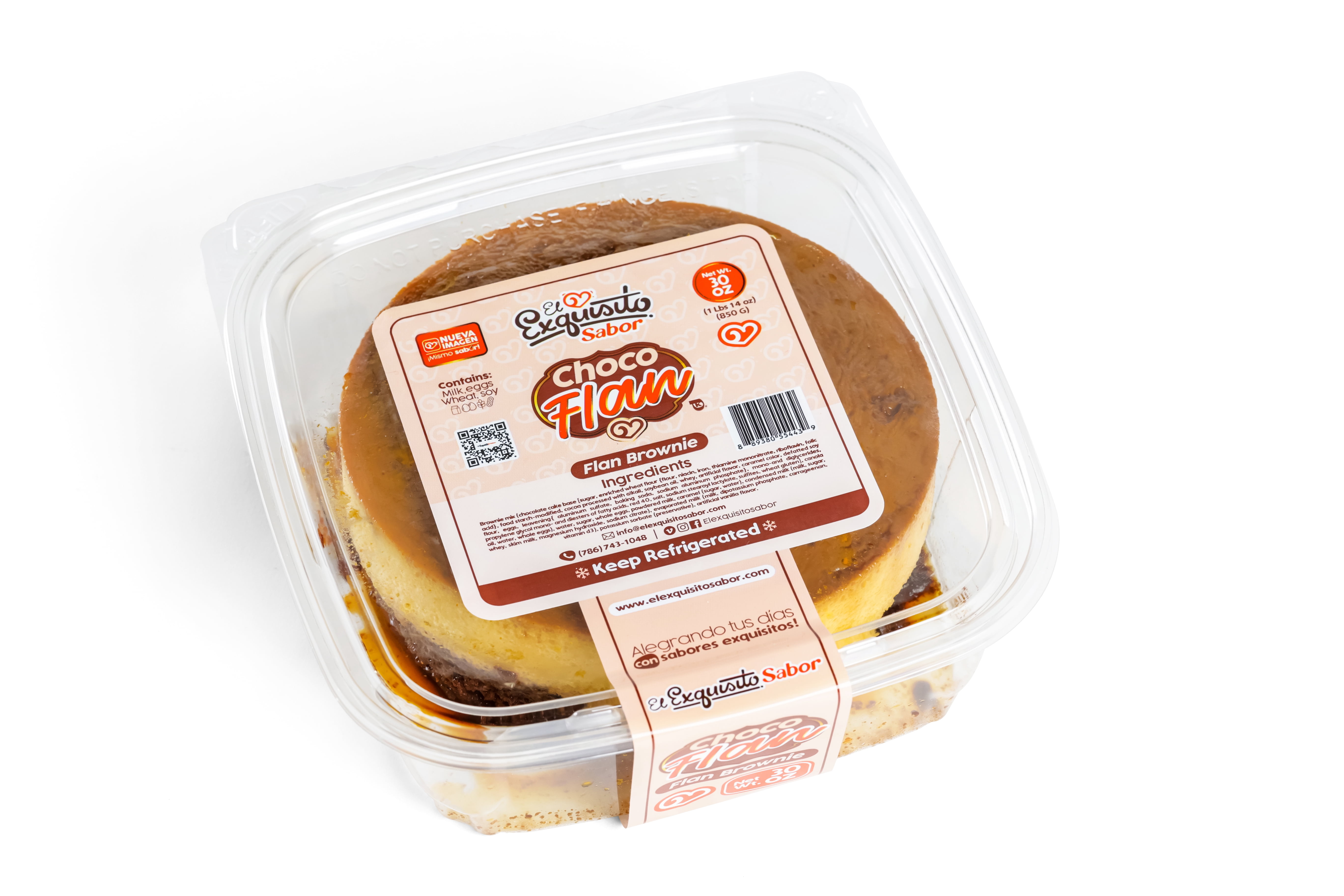 Choco Flan (Flan-Brownie) - 30oz
