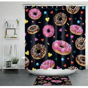 Choco-Love Donut Shower Curtain Set: Sweeten Up Your Bathroom