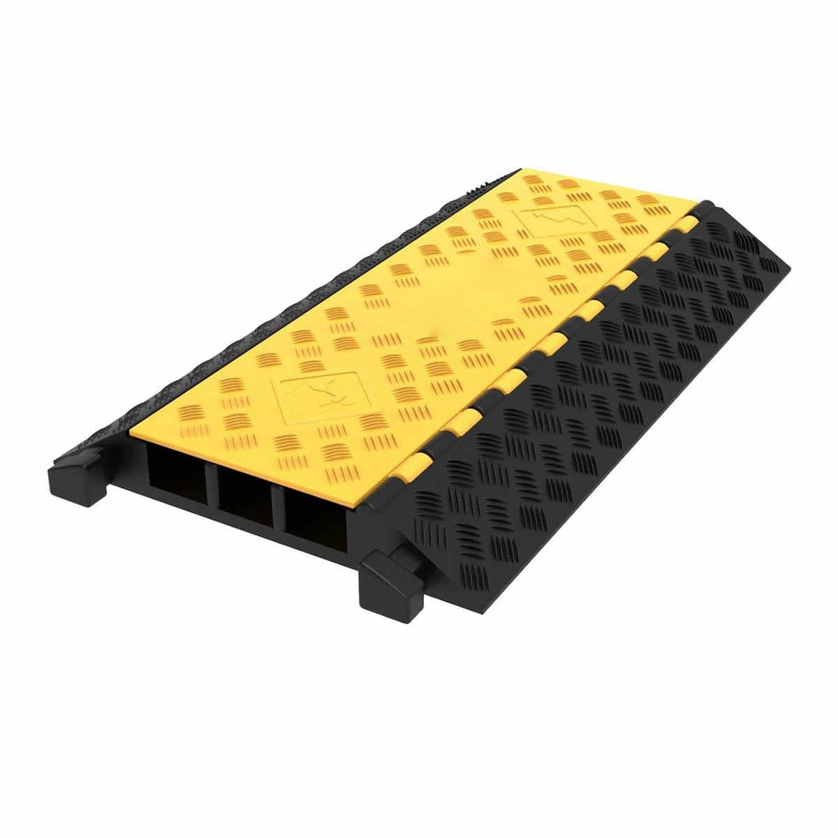 Loading Ramp Protector Choco Moon 1 Pack of 3-Channel Rubber Cable Protector Ramps Heavy Duty ...