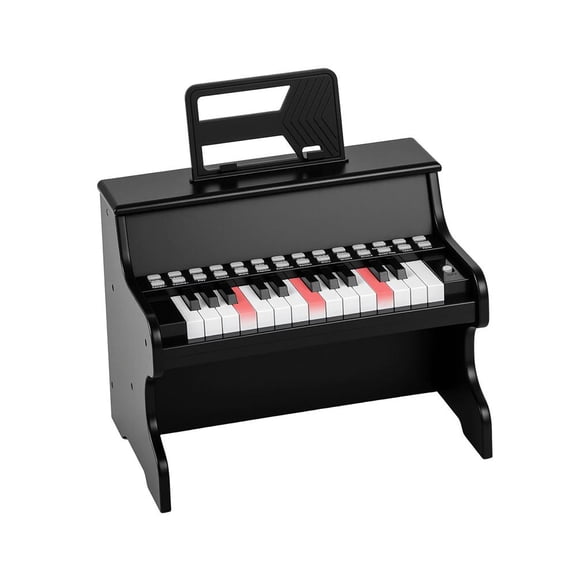 Choco Moon 25 Keys Kids Piano Keyboard with Adjustable Speed and Teaching Mode, Keyboard Piano, Piano Kids-Black