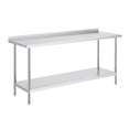 thumbnail image 1 of Choco Moon 72"x24" Stainless Steel Work Table with Adjustable Height for Restaurant & Home Kitchen, Metal Work Table, Silver, 1 of 11