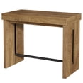thumbnail image 1 of Choco Moon Bar Table, 41.3" Counter Height Pub, Rectangular High Table, Narrow Space, Drink Table, Wood Table, Easy to Assemble, Rustic Brown, 1 of 4