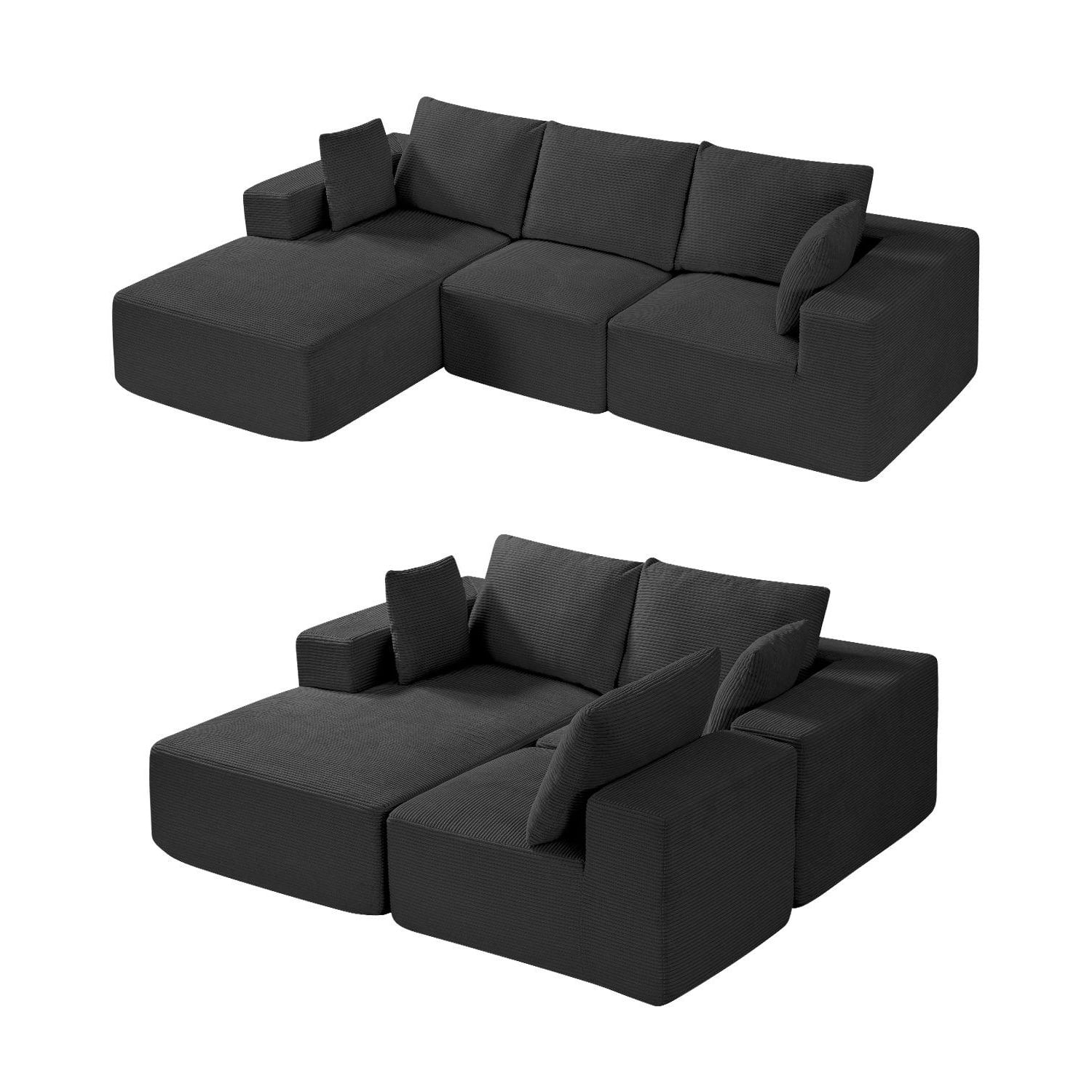 Curated visual reference: Choco Moon Modular Sofa High Resilient Sponge Couch L Shape Photo Inspiration