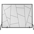 thumbnail image 1 of Choco Moon Rustic Iron Mesh Fire Screen, 35.6"L x 28.4"H, Easy Assembly, Standalone Safety Grate, Contemporary Decor for Living Room, Home Accents, 1 of 10