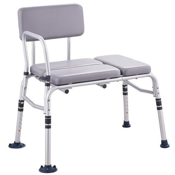 Choco Moon Sturdy Bathtub Transfer Bench, Extra Wide Shower Seat for Seniors, Portable Bench for Disabled, Comfortable Padded Bench with Armrests & Swivel Backrest, 500lb Capacity