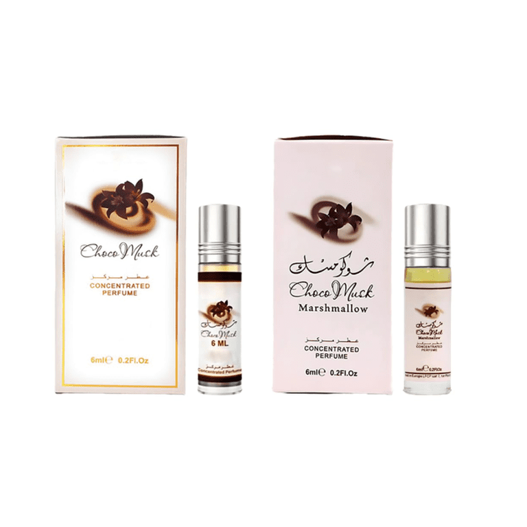 Al Rehab Choco Musk Perfume Oil, Rollerball Mini 0.2 oz, Vanilla