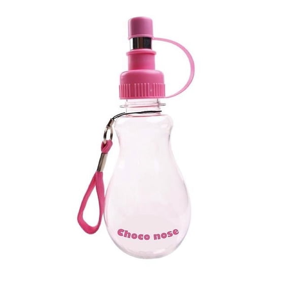 Choco Nose H258 8 oz Modern Pet Portable Water Bottle - Baby Pink