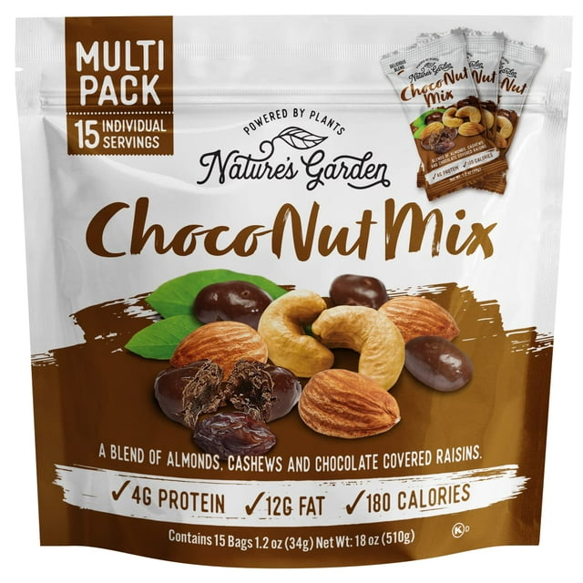 Choco Nut Mix, Chocolate Covered Raisins, Nut Mix, Almonds, Cashews, Cholesterol Free, Sodium