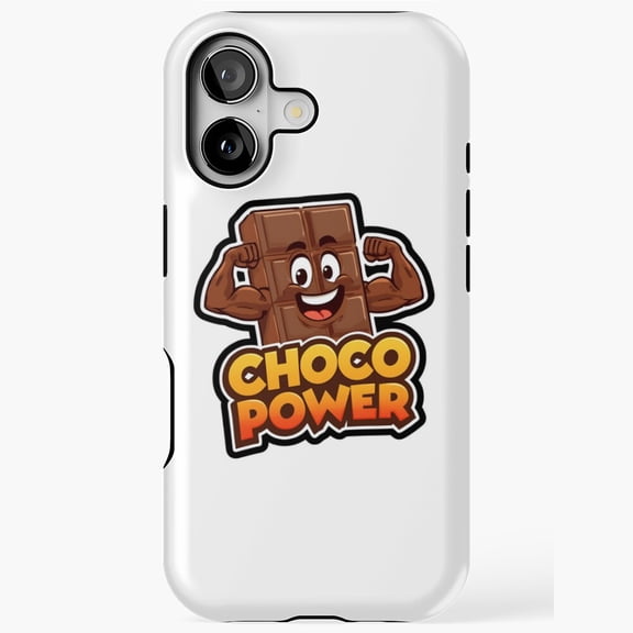 Choco Power Chocolate Bar Superhero Humor iPhone Case 11 through 17 Pro Max