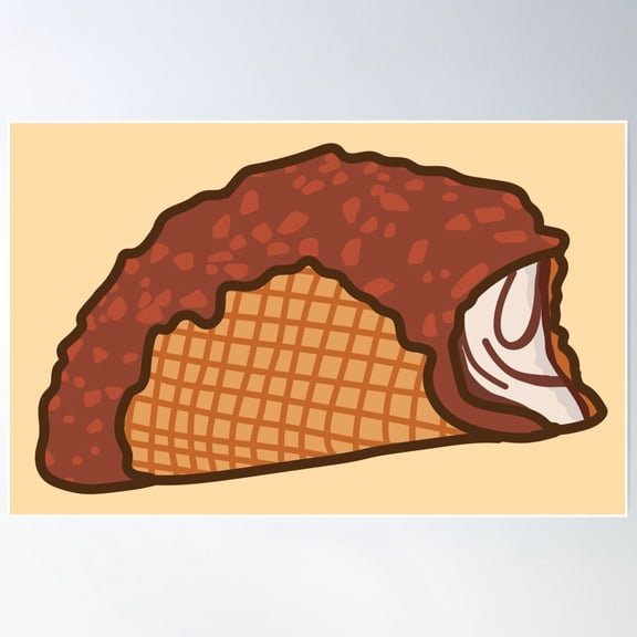 Choco Taco Poster Wall Art, Modern Wall Decor For Living Room Bedroom, 12x18 UNFRAMED