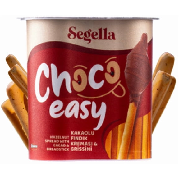 ChocoEasy Hazelnut Spread with Cacao & Breadsticks 1.76oz (3-PACK)