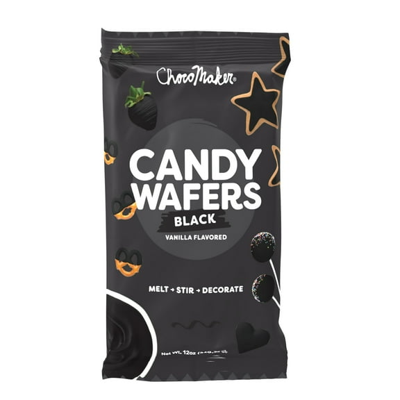 ChocoMaker Black Vanilla Flavored Candy Wafers 12oz (340.2g), Gluten Free, Wheat Free pack of 1