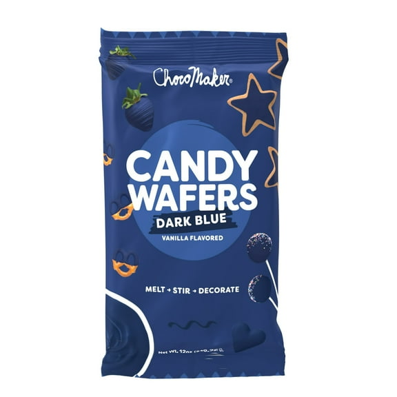 ChocoMaker Dark Blue Vanilla Flavored Candy Wafers 12oz (340.2g), Gluten Free, Wheat Free pack of 1