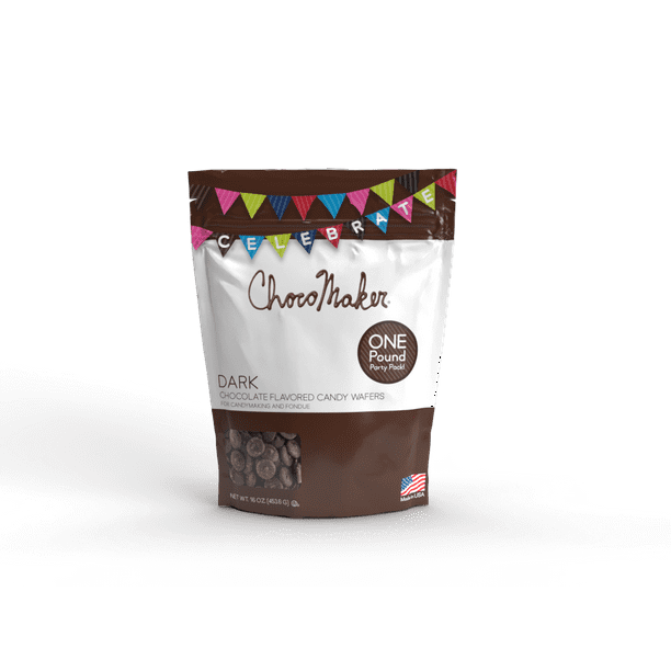 Dark Chocolate Flavored Candy Wafers 16oz Standup Pouch