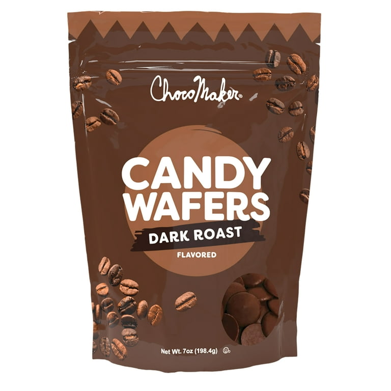 ChocoMaker Dark Roast Flavored Candy Wafers, 7oz (198.4g) Gluten