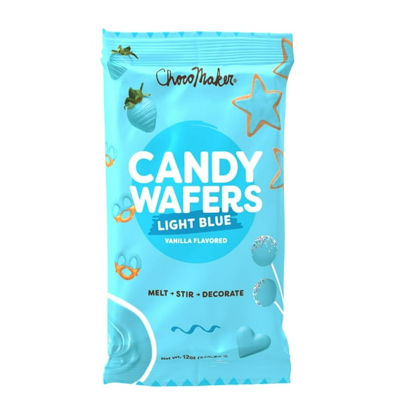 ChocoMaker Light Blue Vanilla Flavored Candy Wafer Melts, 12oz, Gluten Free pack of 1